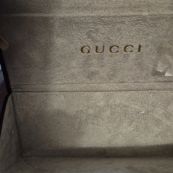 Authentic  Gucci G Logos /Brown Embossed Pattern      Case Only! - Picture 3 of 8